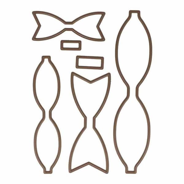 Skärverktyg - ARTEMIO - Rosett - Vit - 8,4 x 3,2 cm - 6 stycken - Olika design