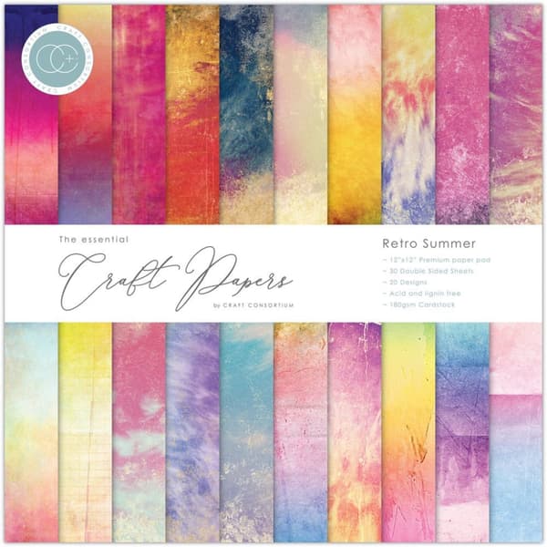 Paper Pad 12x12 - Craft Consortium - Retro Summer