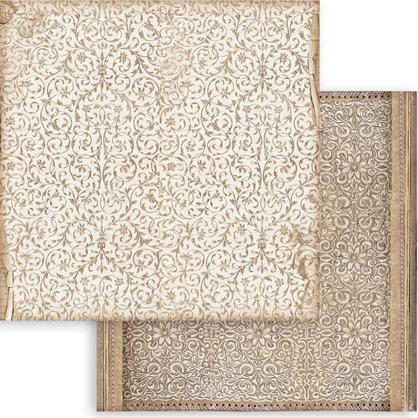Paper Pad Stamperia - Vintage Library Backgrounds - 12x12 Tum