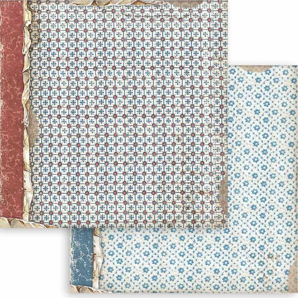 Paper Pad Stamperia - Vintage Library Backgrounds - 12x12 Tum