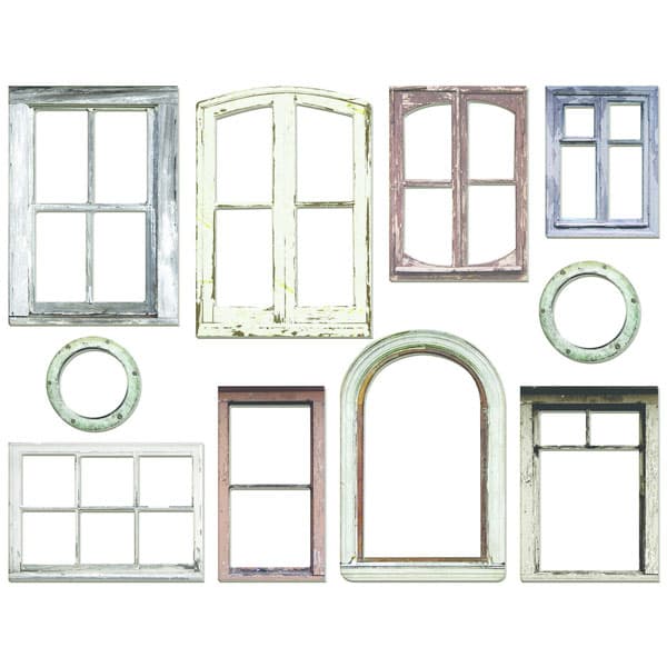 Chipboard Fönster - Tim Holtz Baseboards Window Frames - 10 st