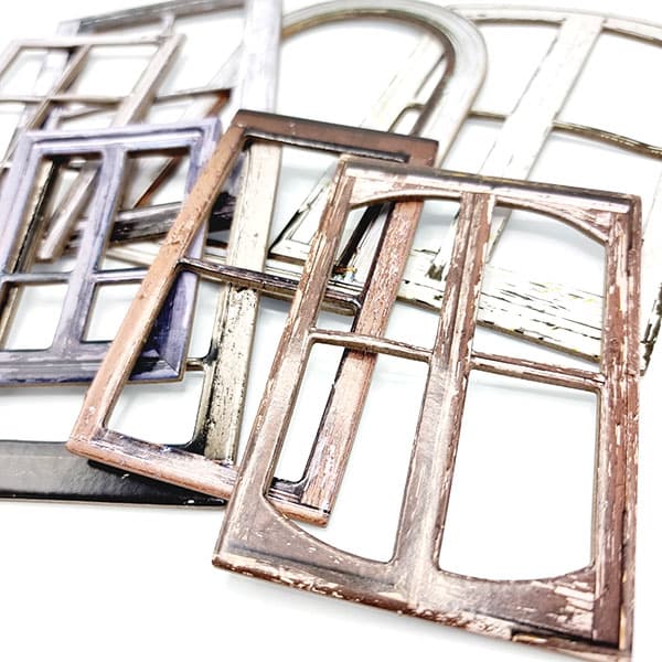 Chipboard Fönster - Tim Holtz Baseboards Window Frames - 10 st