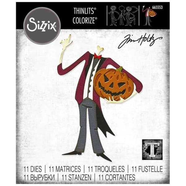 Sizzix Thinlits Colorize Die - Mr Jack Pumpkin - 10 st - Vit - SIZZIX - Die
