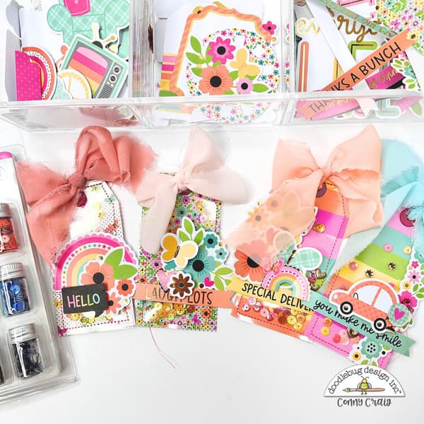 Die Cuts Doodlebug - Hello Again Bits & Pieces - 94 delar