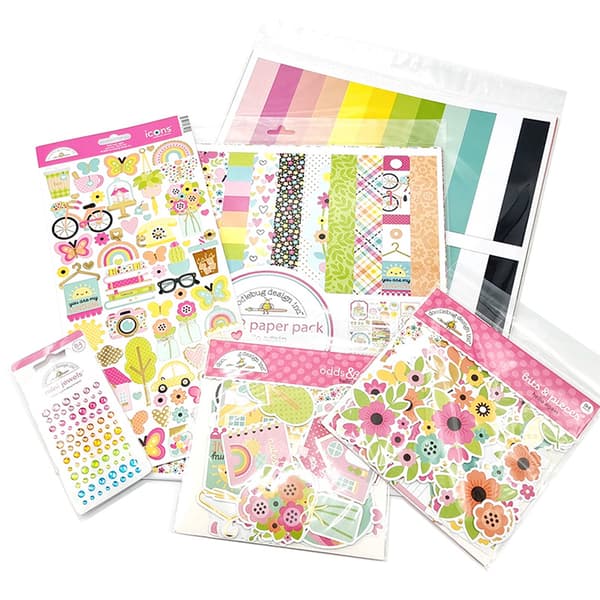 Die Cuts Doodlebug - Hello Again Bits & Pieces - 94 delar