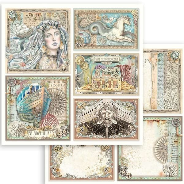 Paper Pad Stamperia - Songs of the Sea - 12x12 Tum