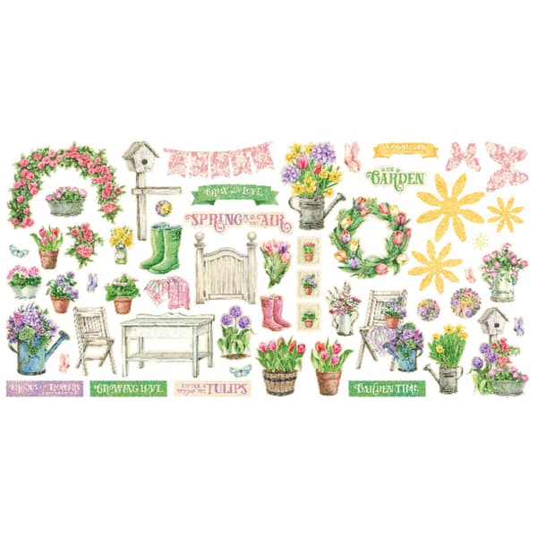Graphic 45 - Ephemera Die Cuts - Grow with Love