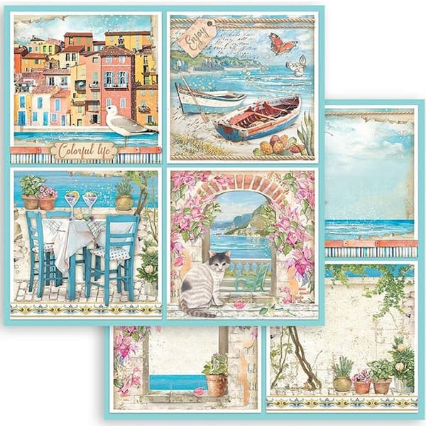 Paper Pad Stamperia - 12x12 Tum - Blue Dream