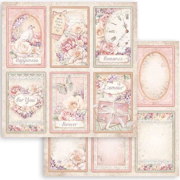 Paper Pad Stamperia - Romance Forever - 12x12 Tum