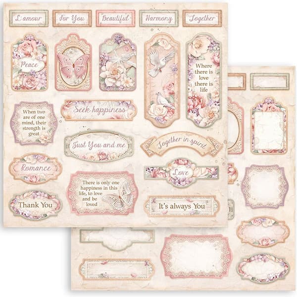 Paper Pad Stamperia - Romance Forever - 12x12 Tum