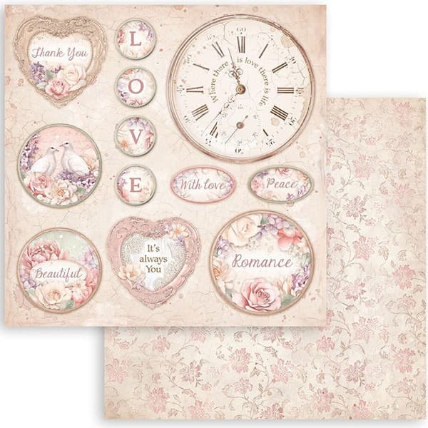Paper Pad Stamperia - Romance Forever - 12x12 Tum
