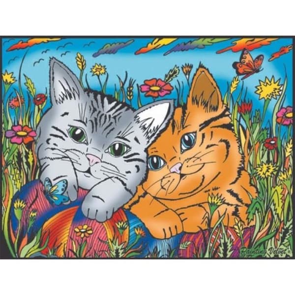 Målarbok - Katter - pennor ingår - 28 x 37 - målarfärg Colorvelvet
