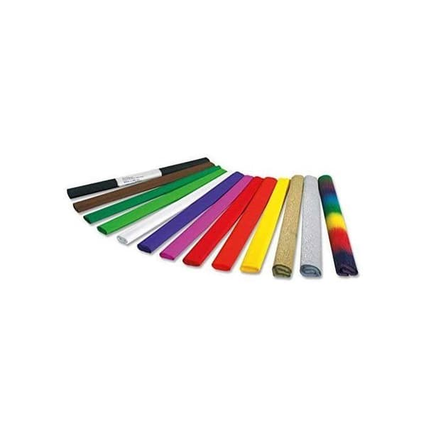 Folia 250x50cm 32g/m² Vitt crepepapper - crepepapper (2500 mm, 500 mm)