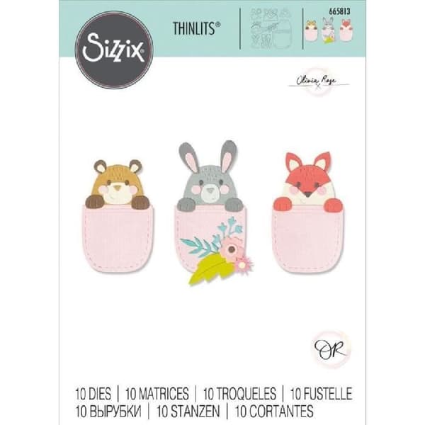 Sizzix 'Pocket pals' tunnbelyst formsats (10 st)