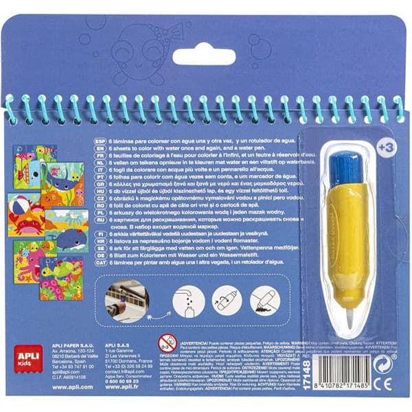 Vattenmålarbok - Aqua Fun Magic Water - Havsdjur