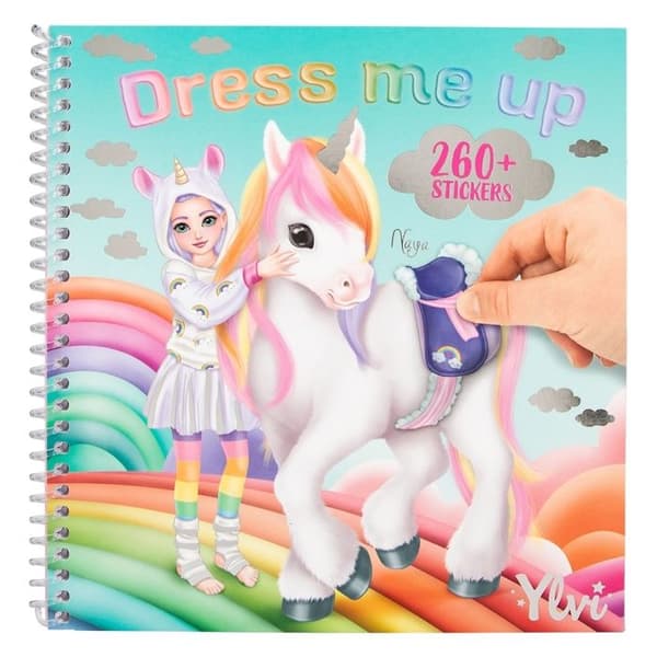 Målaralbum - Ylvi - Dress me up Naya - 18x17,5cm - Med klistermärken - För tjejer