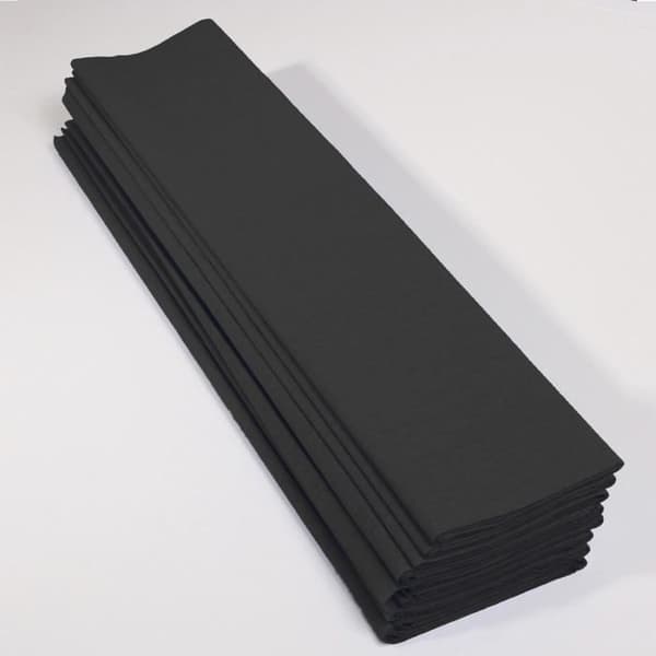 Rulle med crepepapper - CLAIREFONTAINE - Svart - 40 g/m² - 250 x 50 cm - Crepe 75%