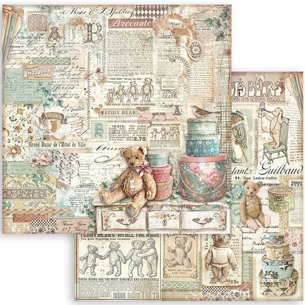 Paper Pad Stamperia 12x12 Tum - Brocante Antiques