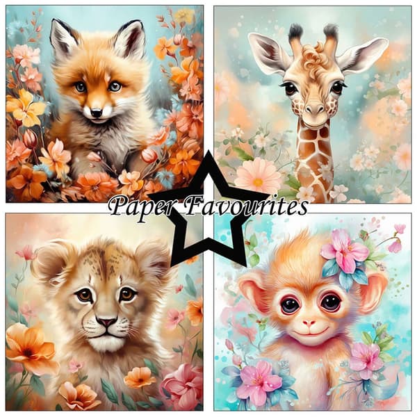 Paper Pad 12x12 - Paper Favourites - Baby Animals