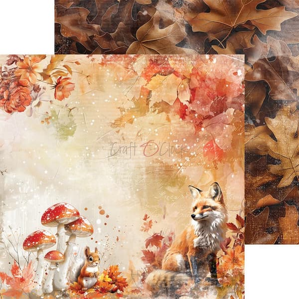 Paper Pad 8x8 - Craft O Clock - Autumnaria + Basic Paper