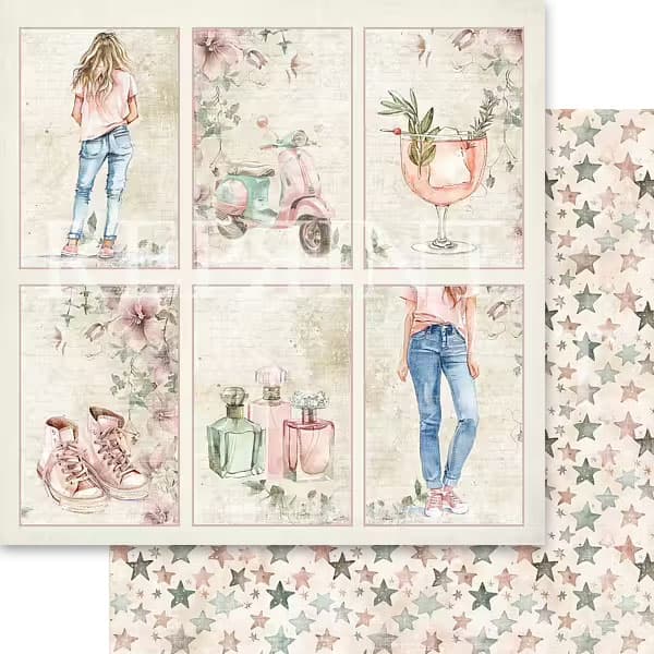 Paper Pad 12x12 - Reprint - Girly
