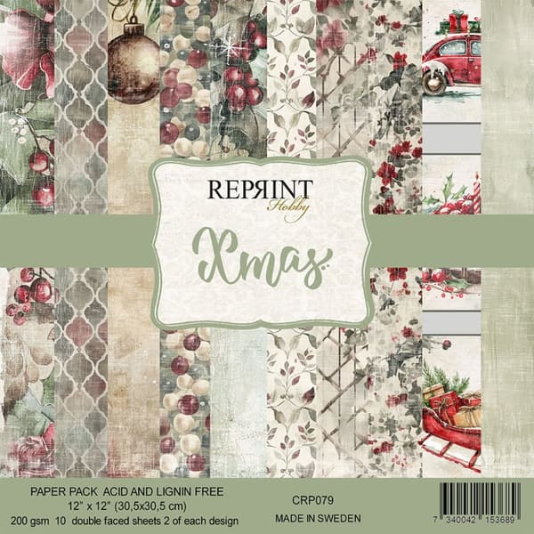 Paper Pad 12x12 - Reprint - X-Mas