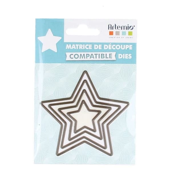 Skärform - Artémio - Stars Small - 2,9x2,7 cm - 4,6x4,3 cm - Kompatibel med skärmaskiner