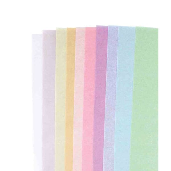 Silkpapper - MegaCrea - 66 x 50 cm - Pastellblandning - 10 ark - Blandat