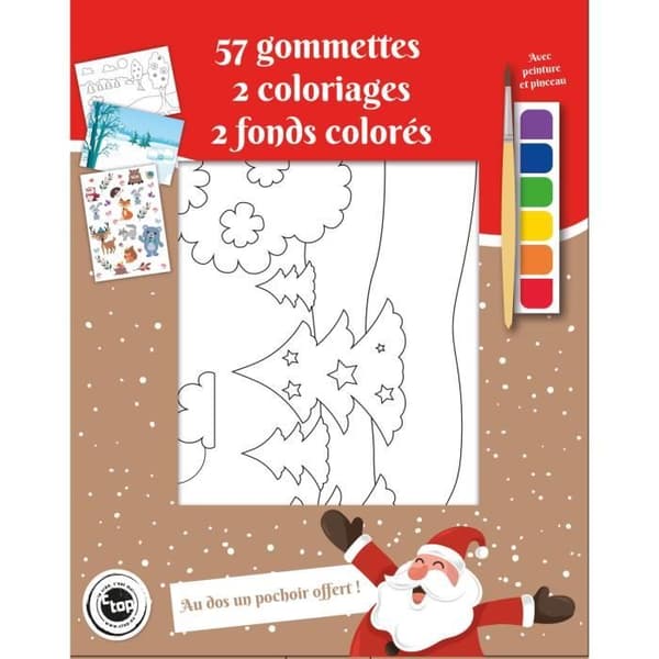 Färgläggning barn - MegaCrea DIY - Julskog - Flerfärgad - 6 delar - 21x15 cm