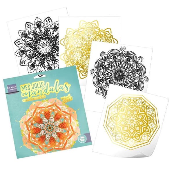 Färgläggningshäfte - MegaCrea DIY - Mandala - 16 sidor - Papper - 20,5 x 19 cm