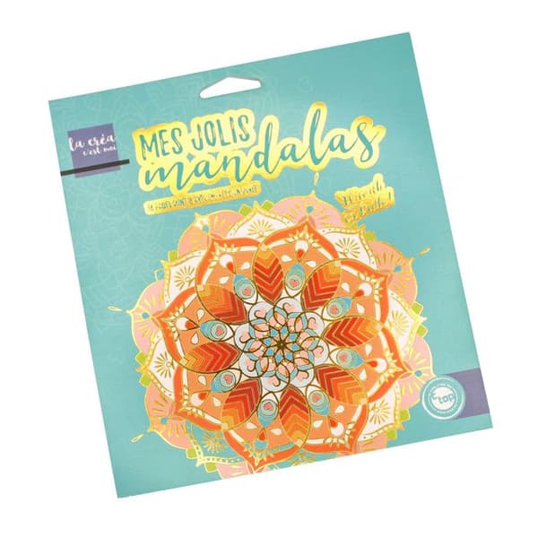 Färgläggningshäfte - MegaCrea DIY - Mandala - 16 sidor - Papper - 20,5 x 19 cm