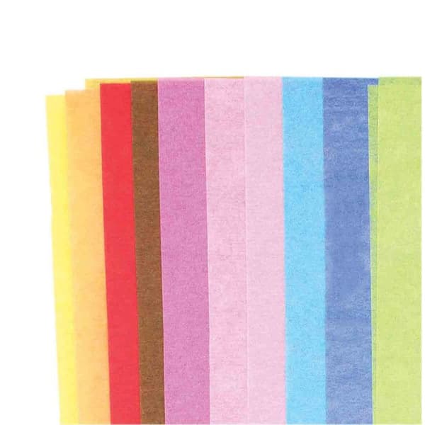 Mjukpapper - MEGACRÉA - 66 x 50 cm - Ljust sortiment - 10 ark - Blandat