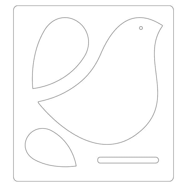 Sizzix - 665901 - Bigz Die Scandinavian Bird av Jennifer Ogborn | |Kapitel 2 2022, Flerfärgad, One Size