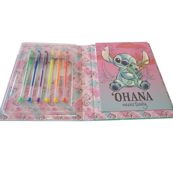 Anteckningsbok med pennor barn Kids Licensing Stich