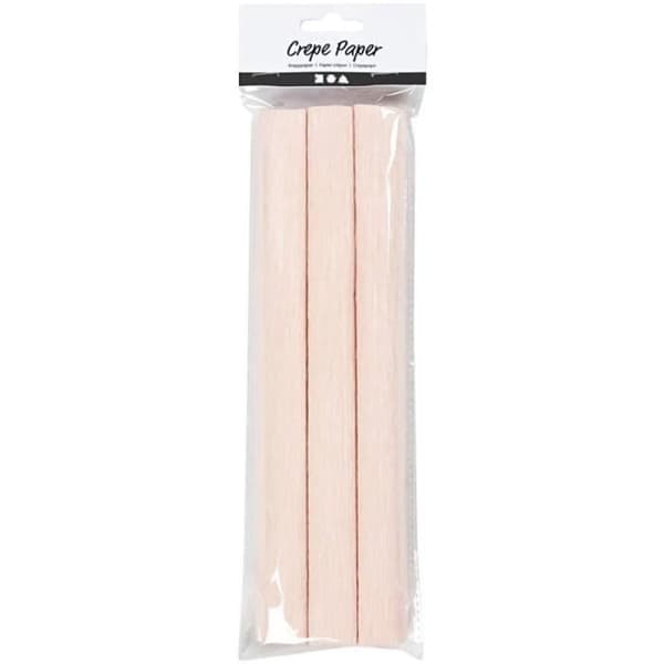 Set med crepepapper - Ljusrosa - 25 x 60 cm - 3 st
