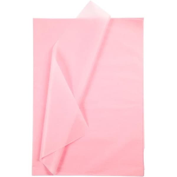 Silkpapper - 50 x 70 cm - 25 blad Ljusrosa