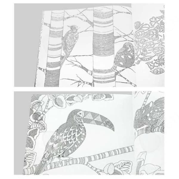 Målarbok - CONFOZEN - Secret Garden - Handmålad - 4-pack - För vuxna och barn