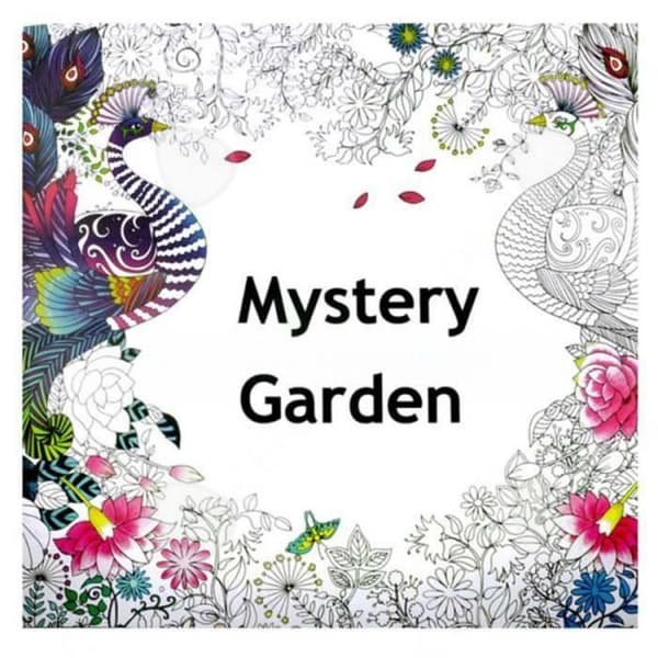 Målarbok - CONFOZEN - Secret Garden - Handmålad - 4-pack - För vuxna och barn