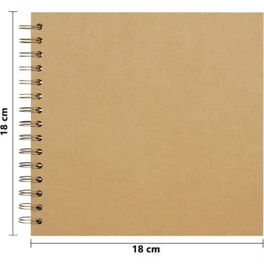 Scrapbog 18x18 cm DIY 40 sider med spiralbinding