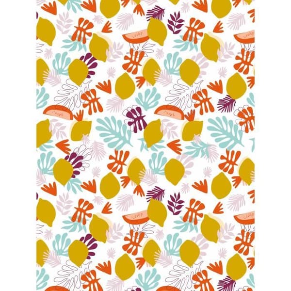 Papier Décopatch - DECOPATCH - Citrons och blad - 3 bitar - 39x30 cm - Lätt och hållbart