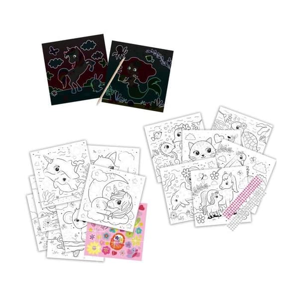 3-i-1 Glitter Målarbok Aktivitetsbok
