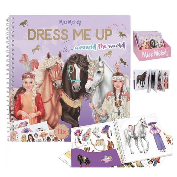 Miss Melody målaralbum modell Dress me up Around the world