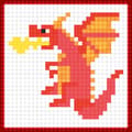 Miniatyrbild 3 av 5: Färglägg Graffy Pixel - Fantasy Creatures - 24 sidor