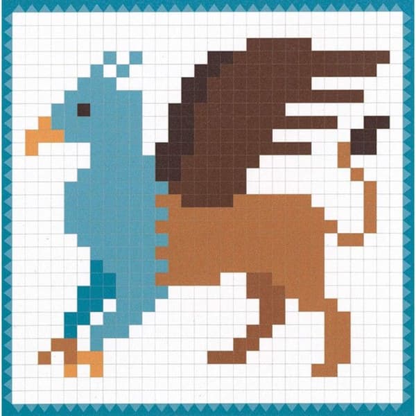 Färglägg Graffy Pixel - Fantasy Creatures - 24 sidor