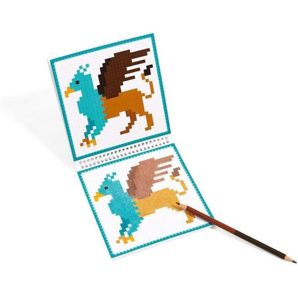 Färglägg Graffy Pixel - Fantasy Creatures - 24 sidor