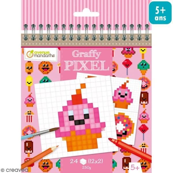 Coloring Graffy Pixel - Kawaii Treats - 24 sidor