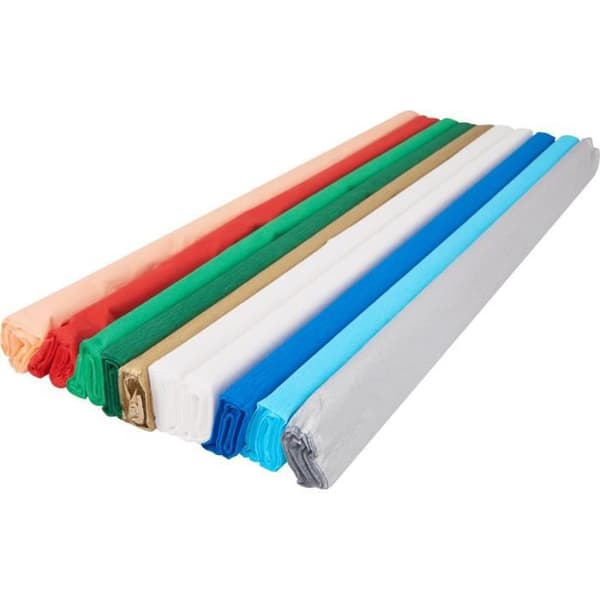 Kräpppapper - FOLIA - Jul - 10 rullar - 50 cm x 200 cm - Inte resistent mot fukt