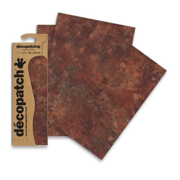 Décopatch Leaves - Décopatch - Mönster n°808 - Rostig effekt - 30x40 cm - Blandat