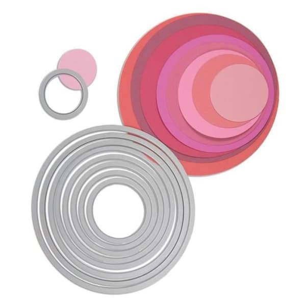 SIZZIX Framelits Skärform Set 8 delar - Circles
