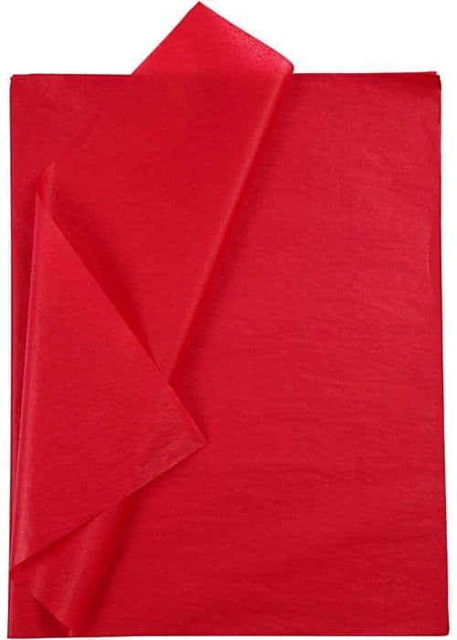 Kräpppapper - Creativ silkespapper - 100263 - 25 ark silkespapper, 50 x70 cm, röd